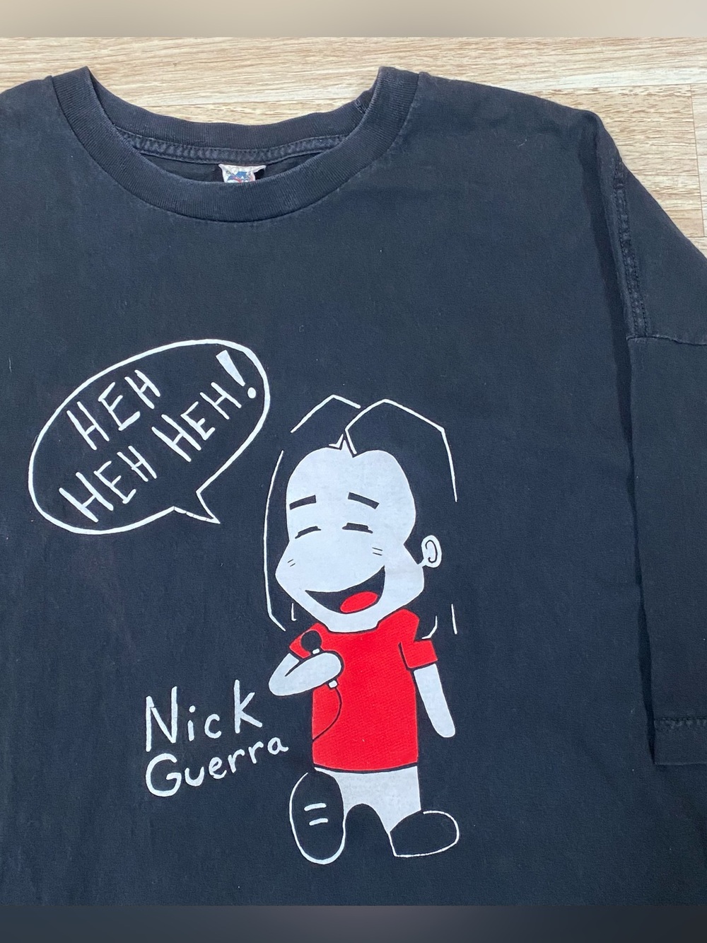Vintage Nick Guerra T-Shirt Mens 4XL Black Short Sleeve Cotton Alstyle Tee Shirt